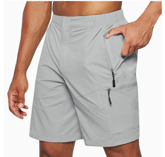 Short cargo avec poches à fermeture éclair