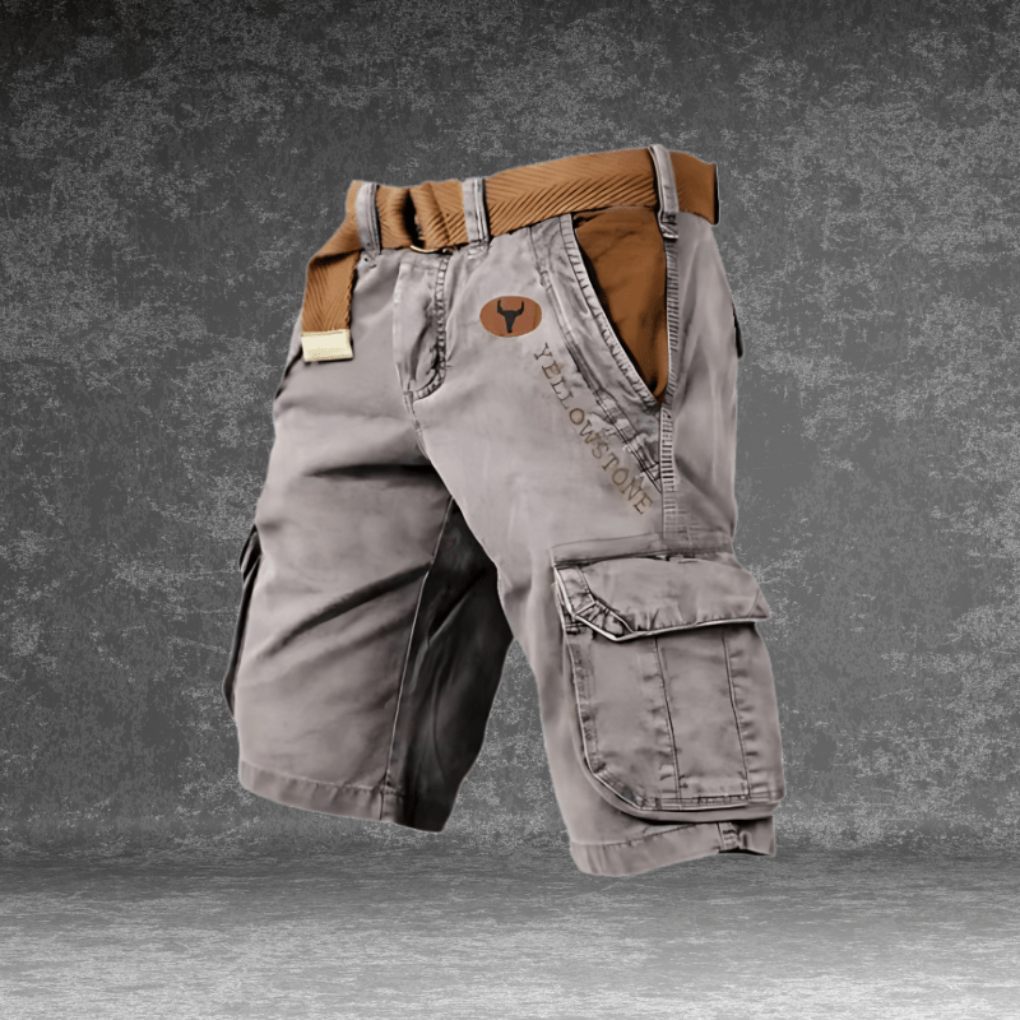 Short cargo robuste pour homme avec nombreuses poches