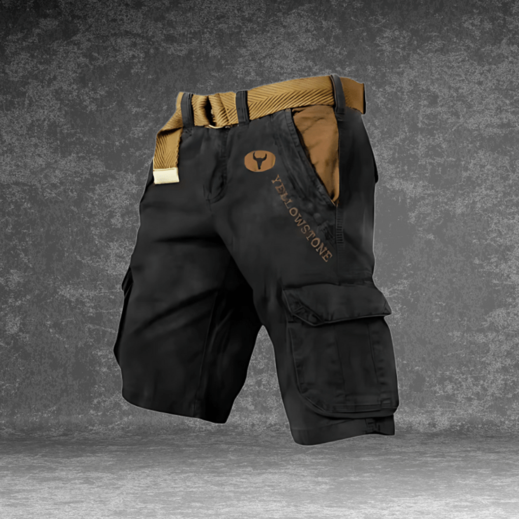 Short cargo robuste pour homme avec nombreuses poches