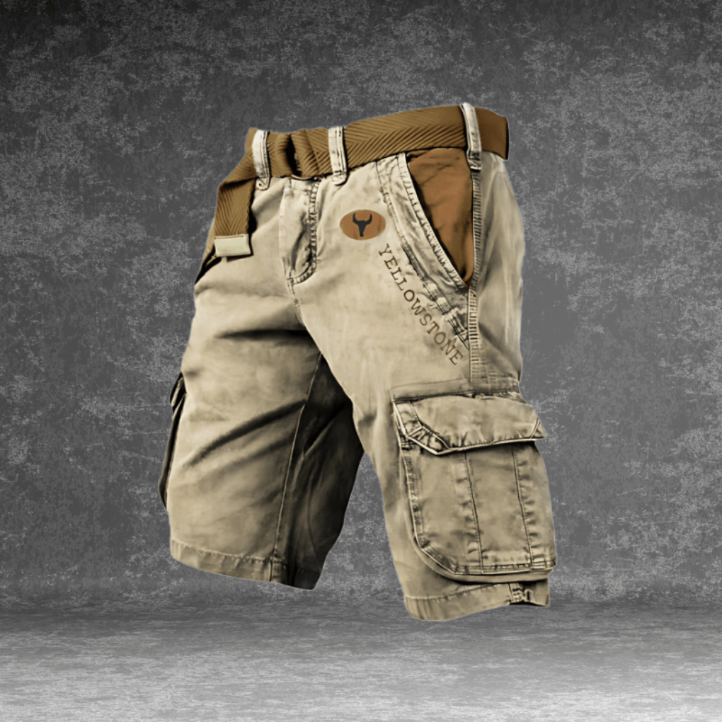 Short cargo robuste pour homme avec nombreuses poches