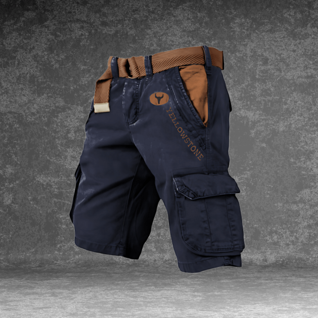 Short cargo robuste pour homme avec nombreuses poches