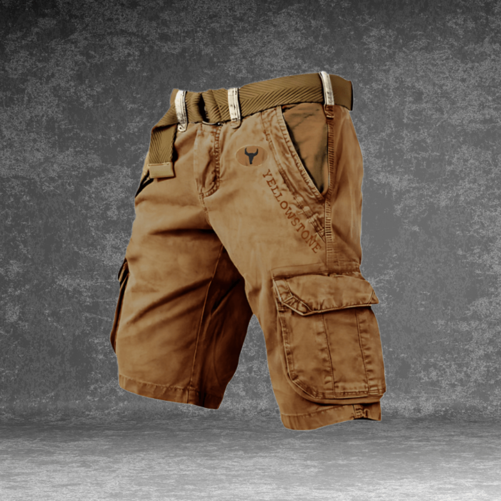 Short cargo robuste pour homme avec nombreuses poches