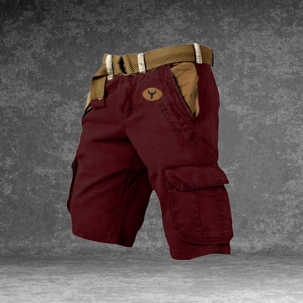 Short cargo robuste pour homme avec nombreuses poches