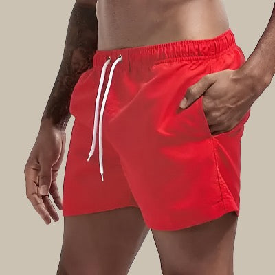 Short de bain homme séchage rapide à taille élastique