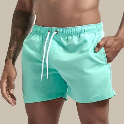 Short de bain homme séchage rapide à taille élastique