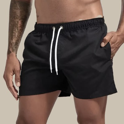 Short de bain homme séchage rapide à taille élastique