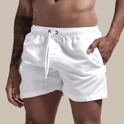 Short de bain homme séchage rapide à taille élastique