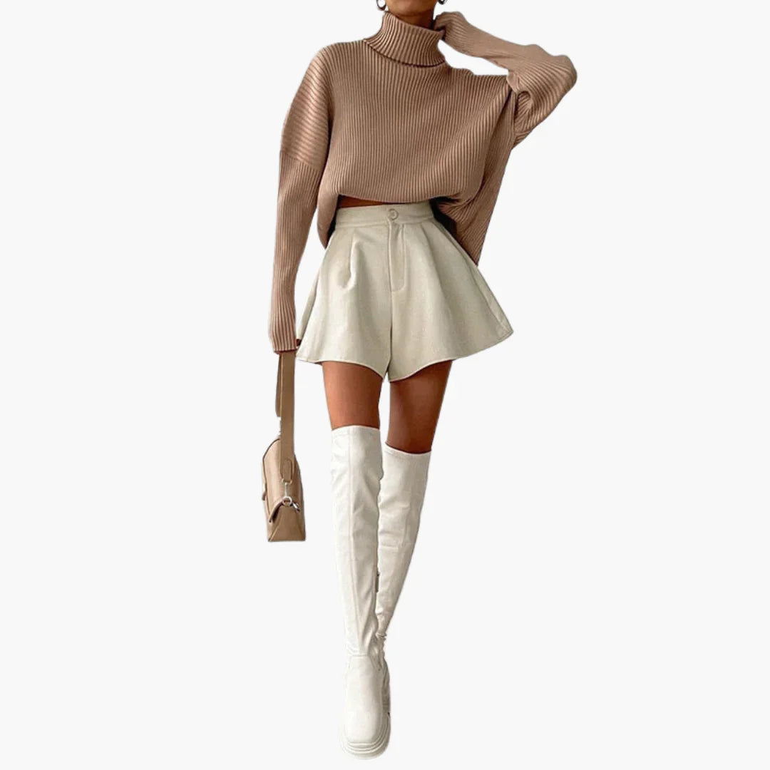 Short de femme élégant d'été coupe ample avec pinces