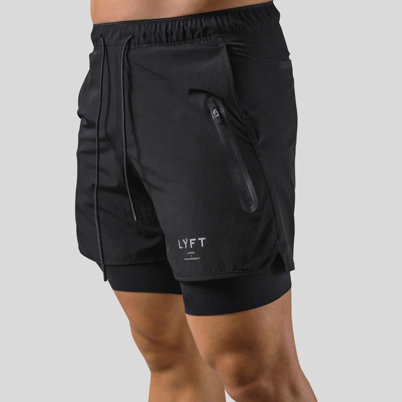Short de sport 2-en-1 pour homme