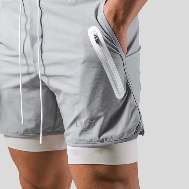 Short de sport 2-en-1 pour homme