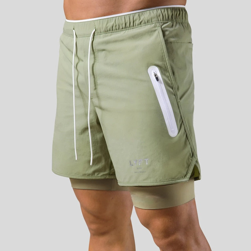 Short de sport 2-en-1 pour homme