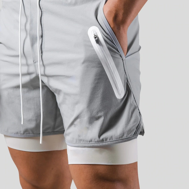 Short de sport 2-en-1 pour homme