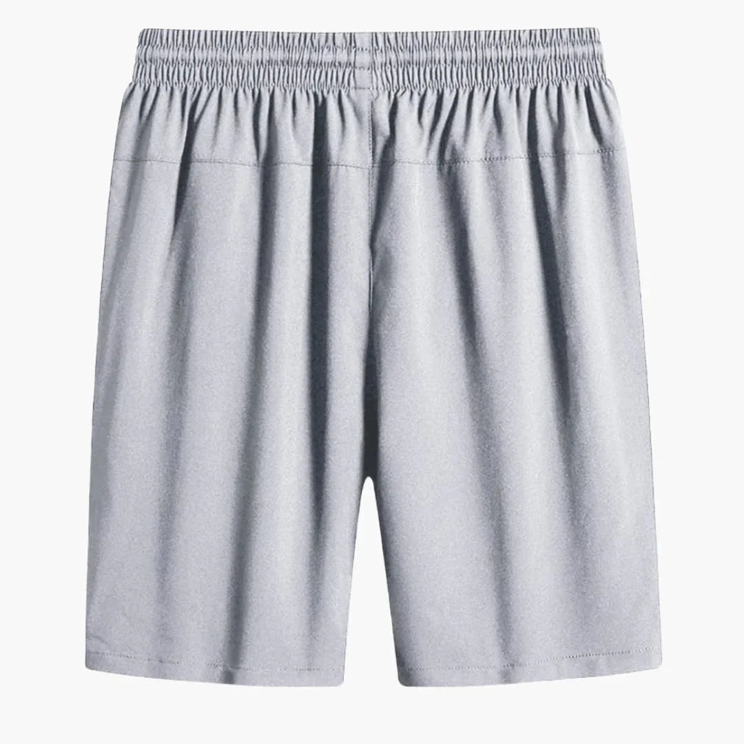 Short de sport homme avec poches zippées et cordon de serrage à la taille