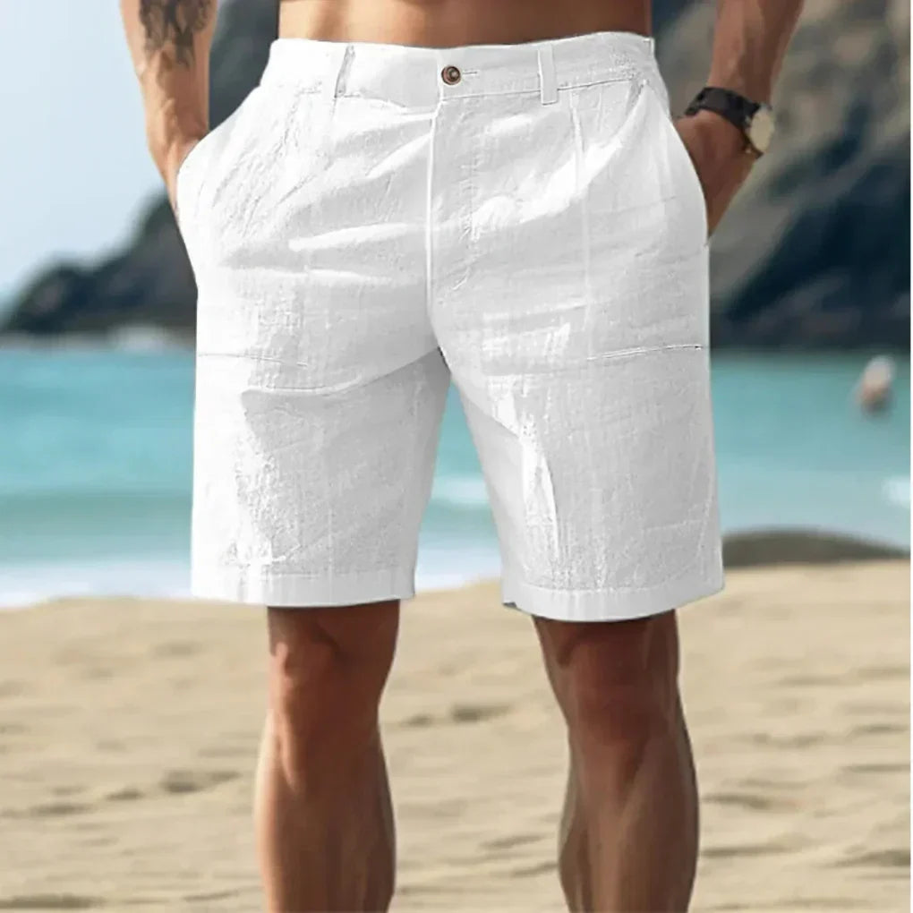 Short homme lin décontracté pour l'été