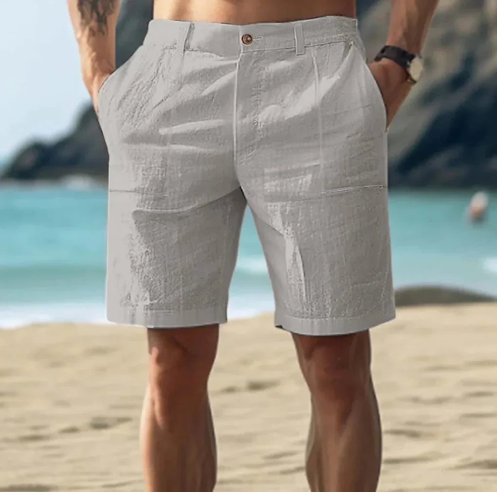 Short homme lin décontracté pour l'été