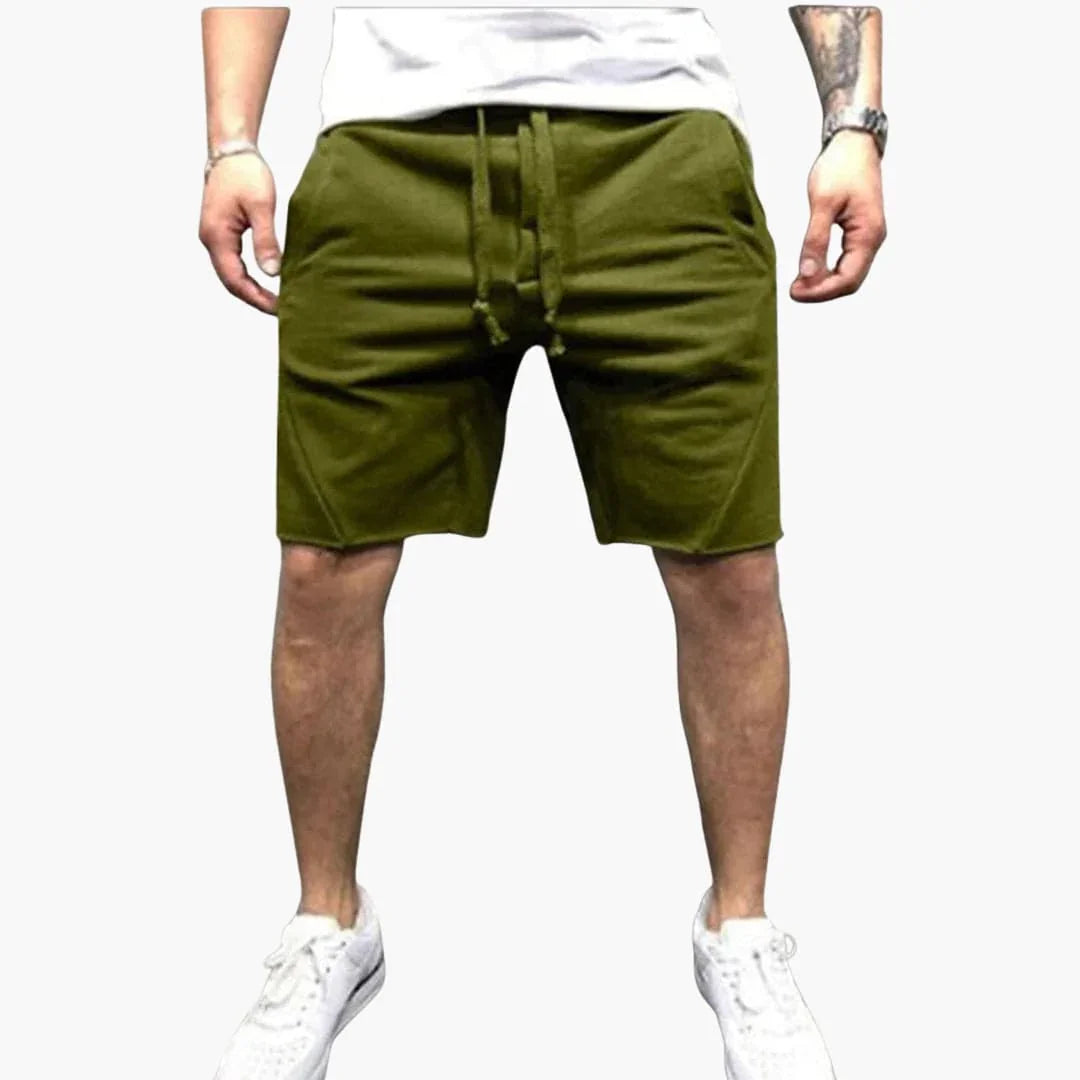 Short homme longueur genou avec cordon de serrage pour l'été