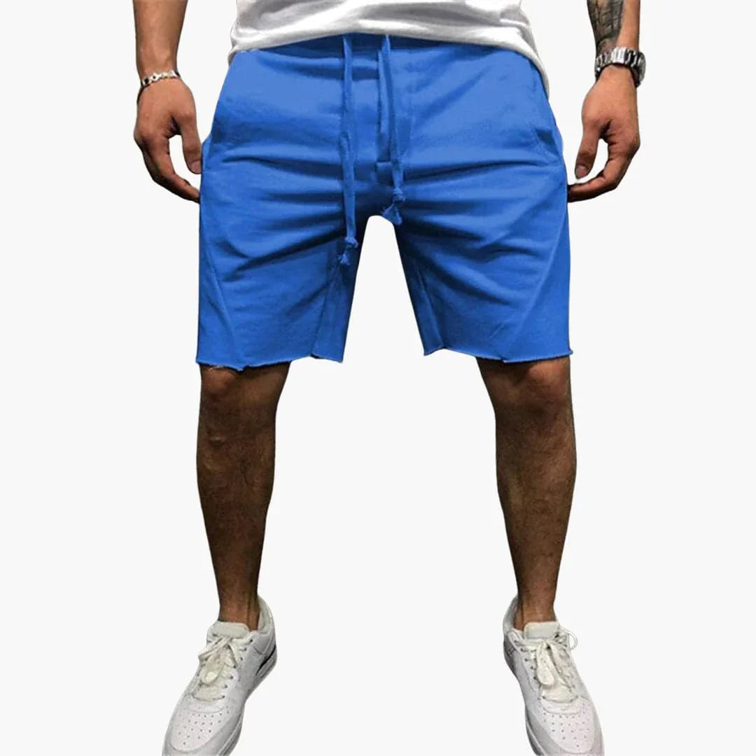 Short homme longueur genou avec cordon de serrage pour l'été