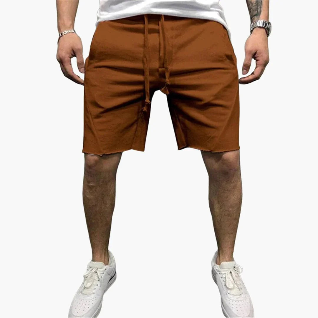 Short homme longueur genou avec cordon de serrage pour l'été