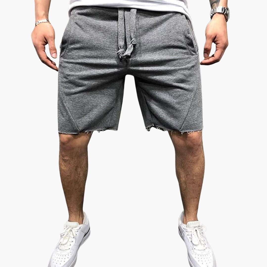 Short homme longueur genou avec cordon de serrage pour l'été