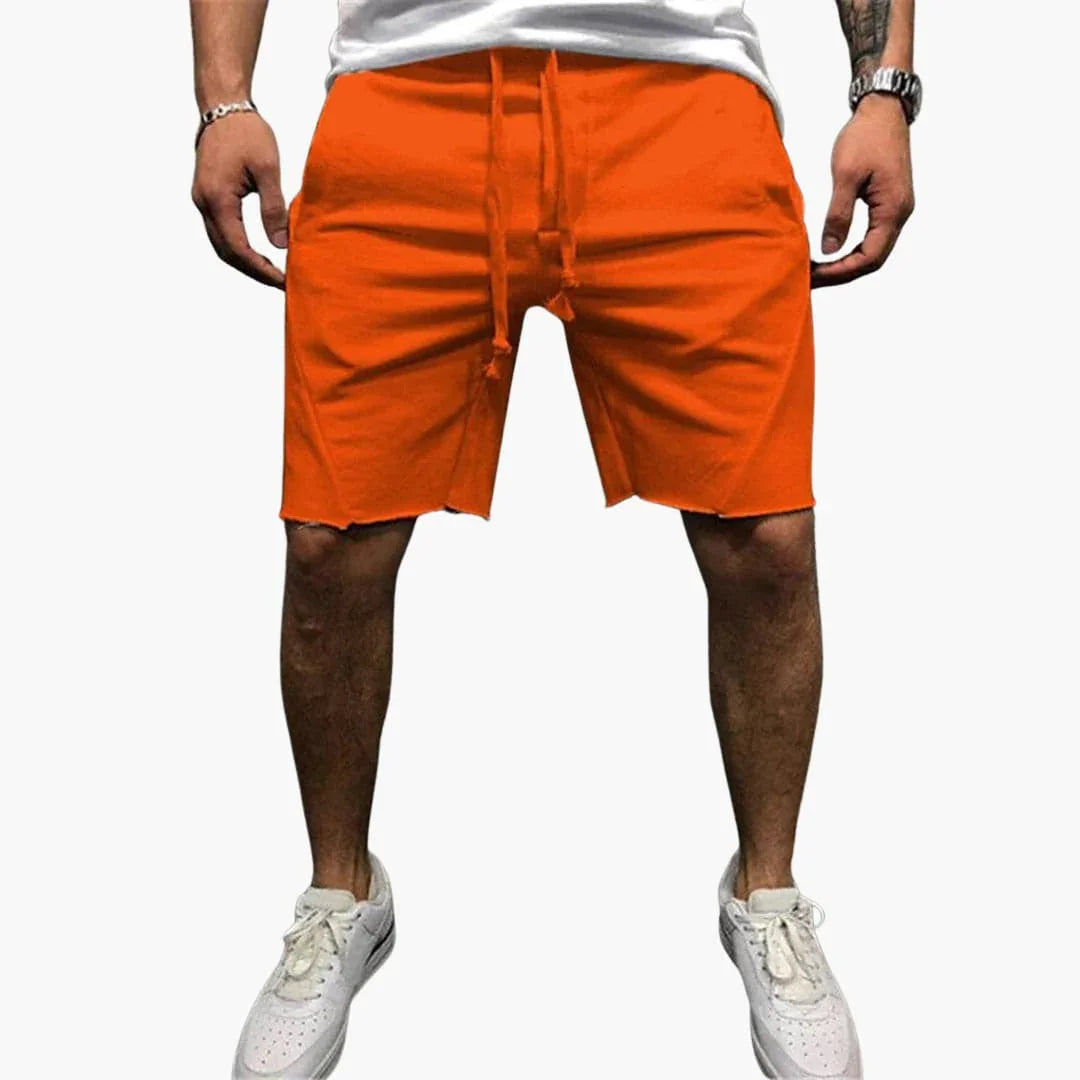 Short homme longueur genou avec cordon de serrage pour l'été