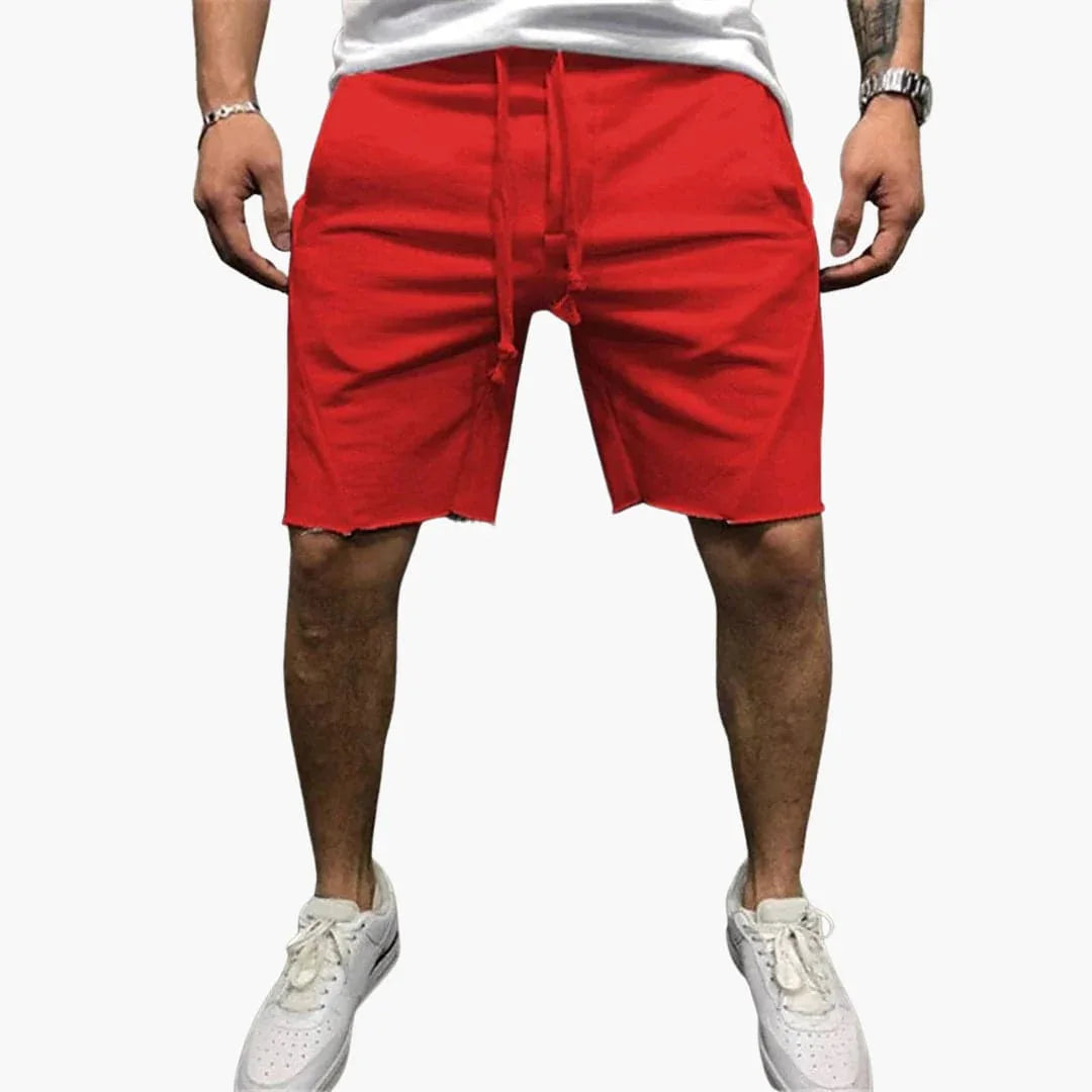 Short homme longueur genou avec cordon de serrage pour l'été