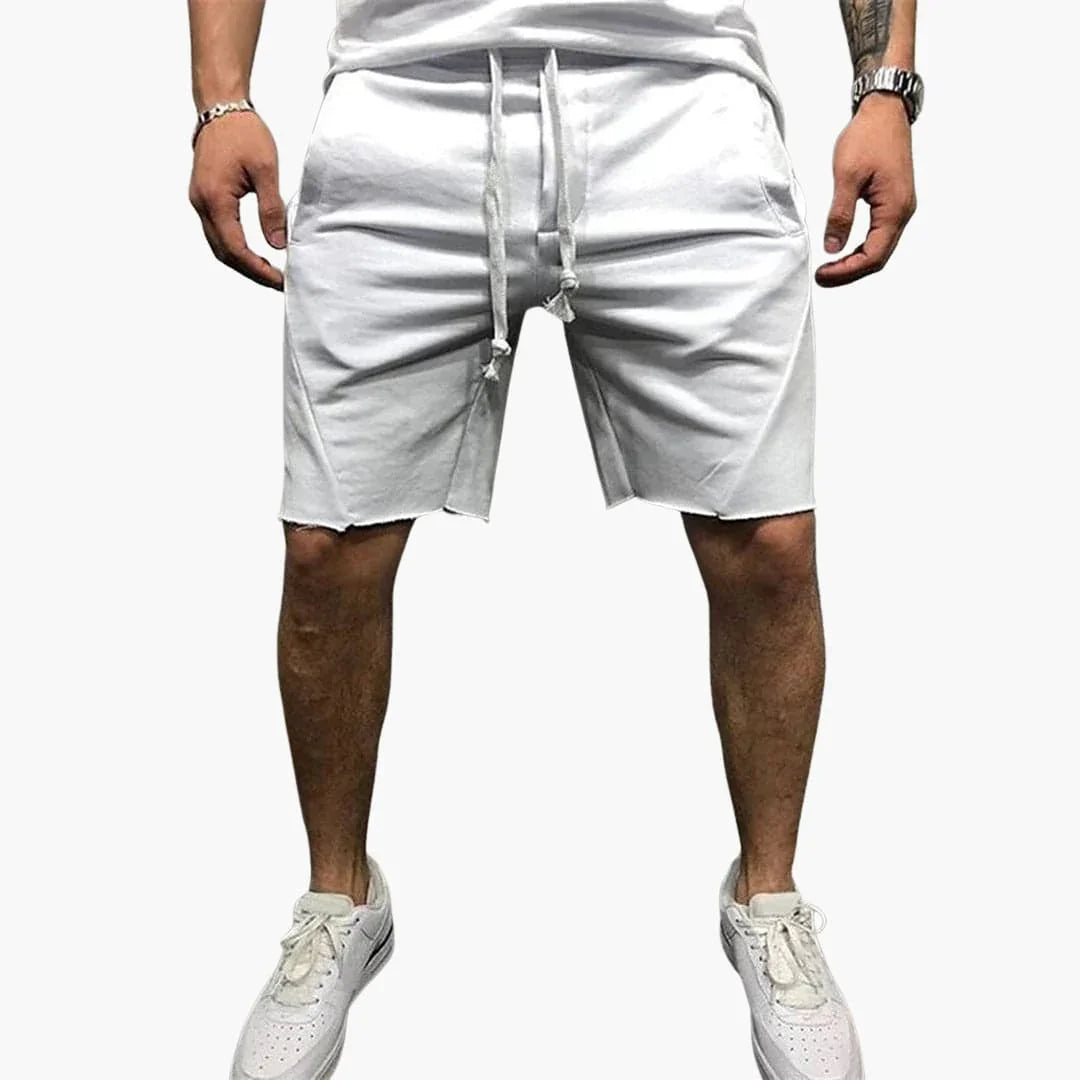 Short homme longueur genou avec cordon de serrage pour l'été