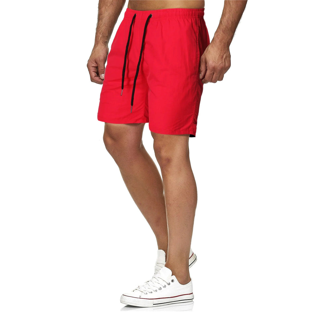 Short homme uni avec cordon