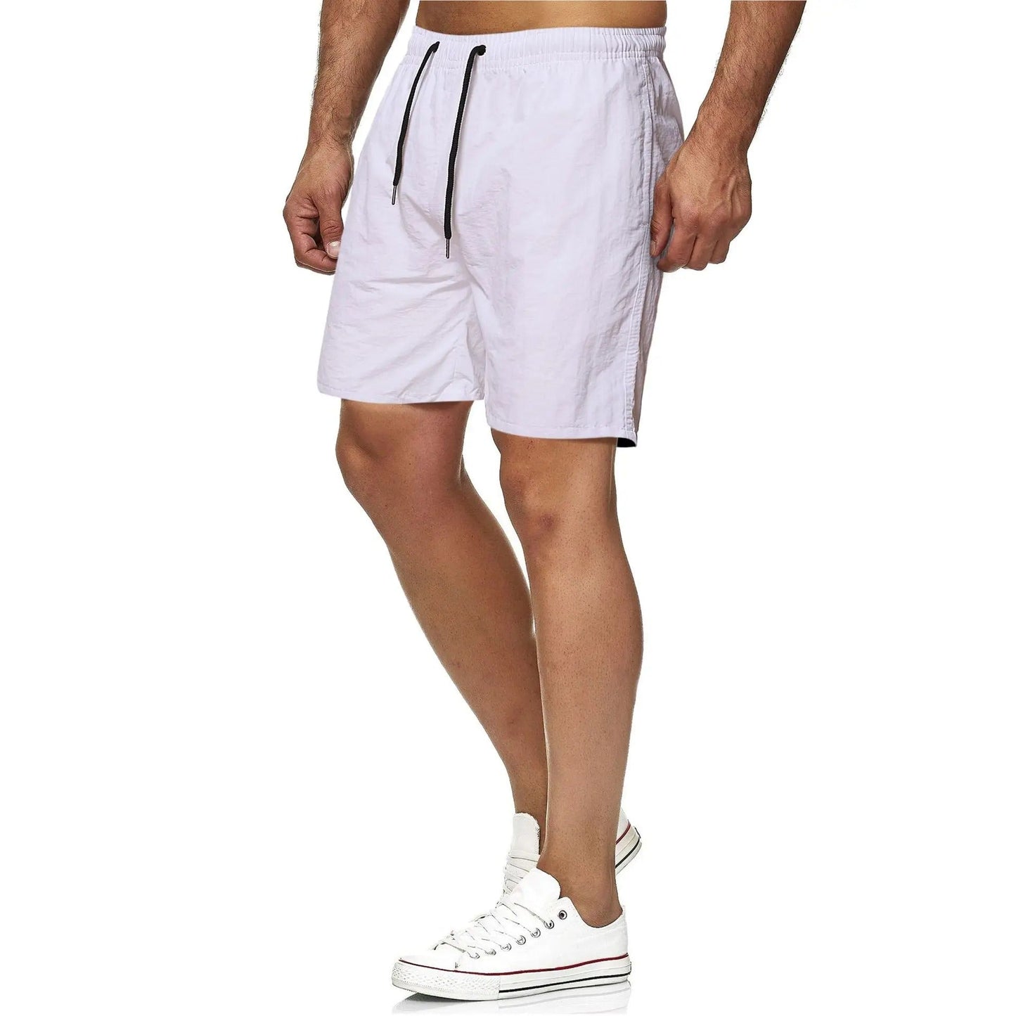 Short homme uni avec cordon