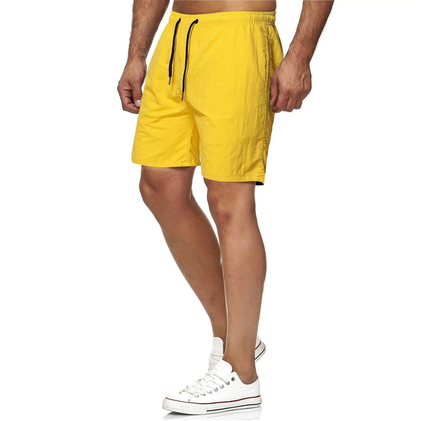 Short homme uni avec cordon
