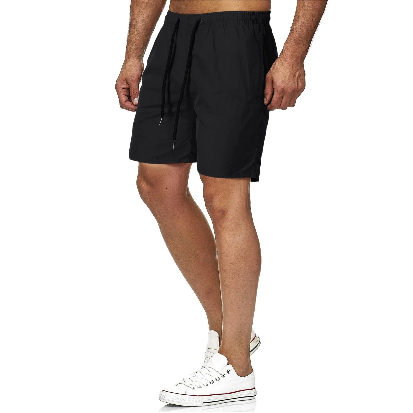 Short homme uni avec cordon