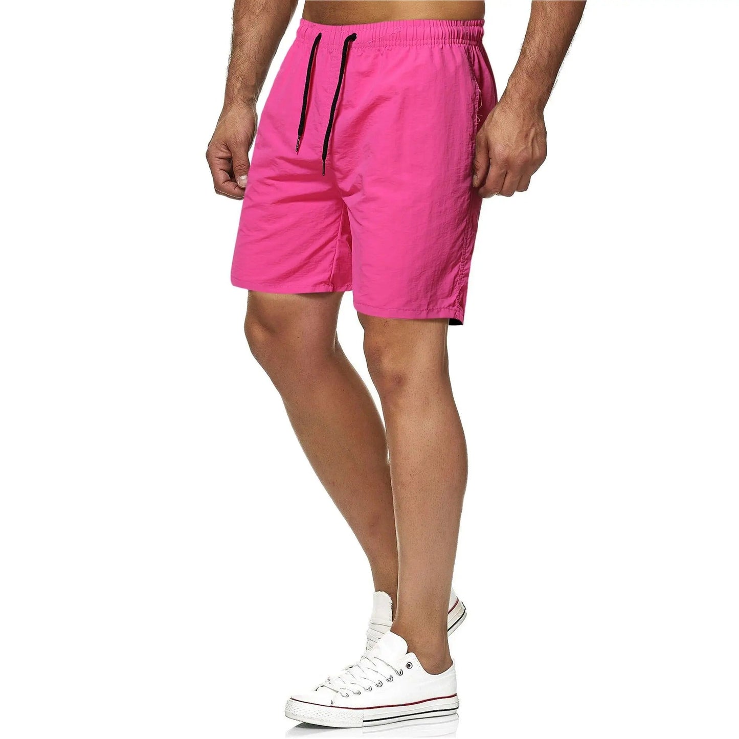 Short homme uni avec cordon