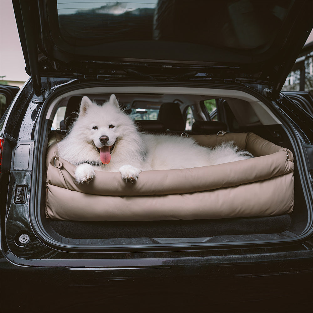 Siège auto pour chien deluxe en simili-cuir