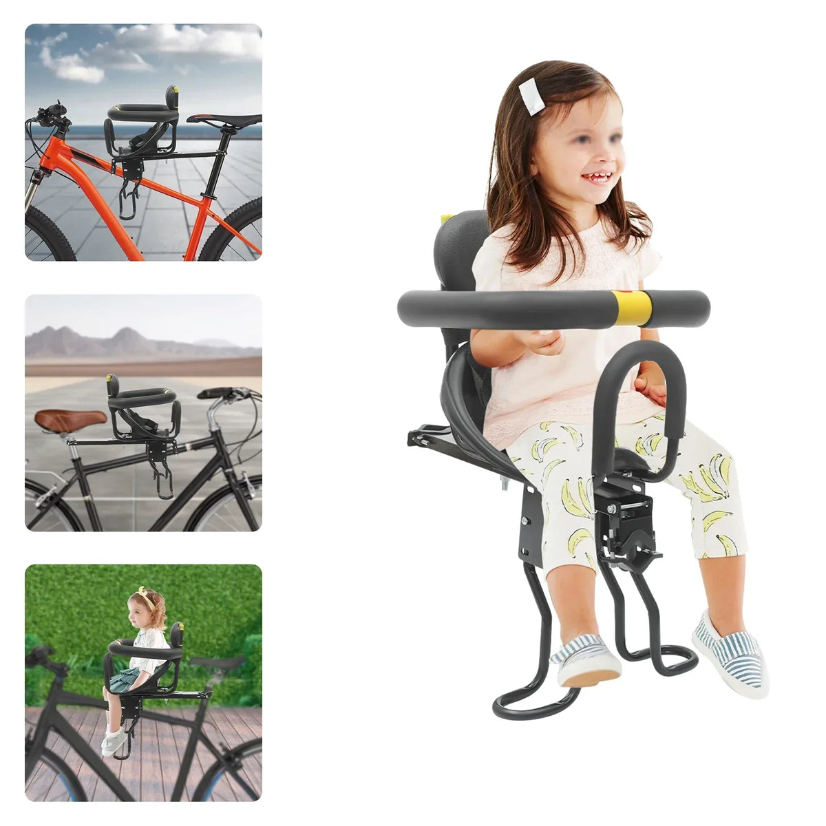 Siège vélo avant pour enfant (8 mois–6 ans)