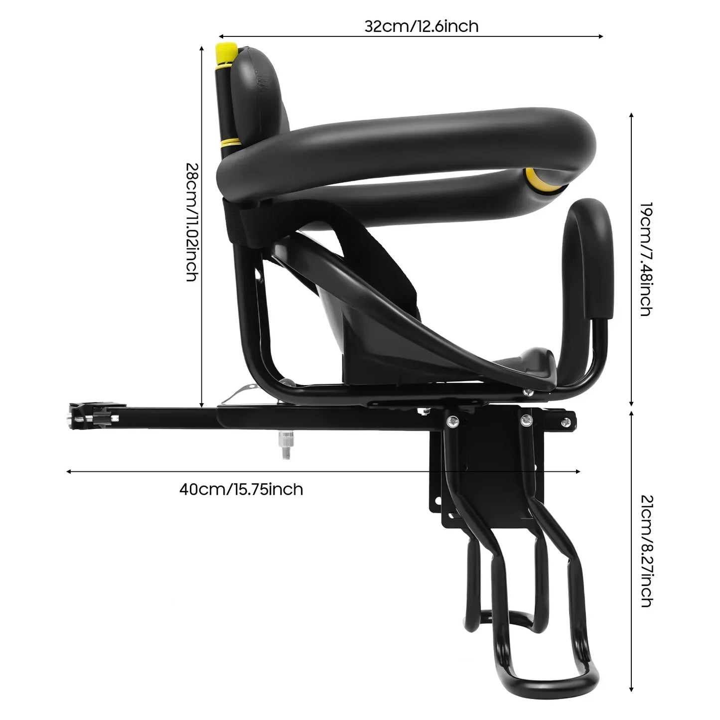 Siège vélo avant pour enfant (8 mois–6 ans)