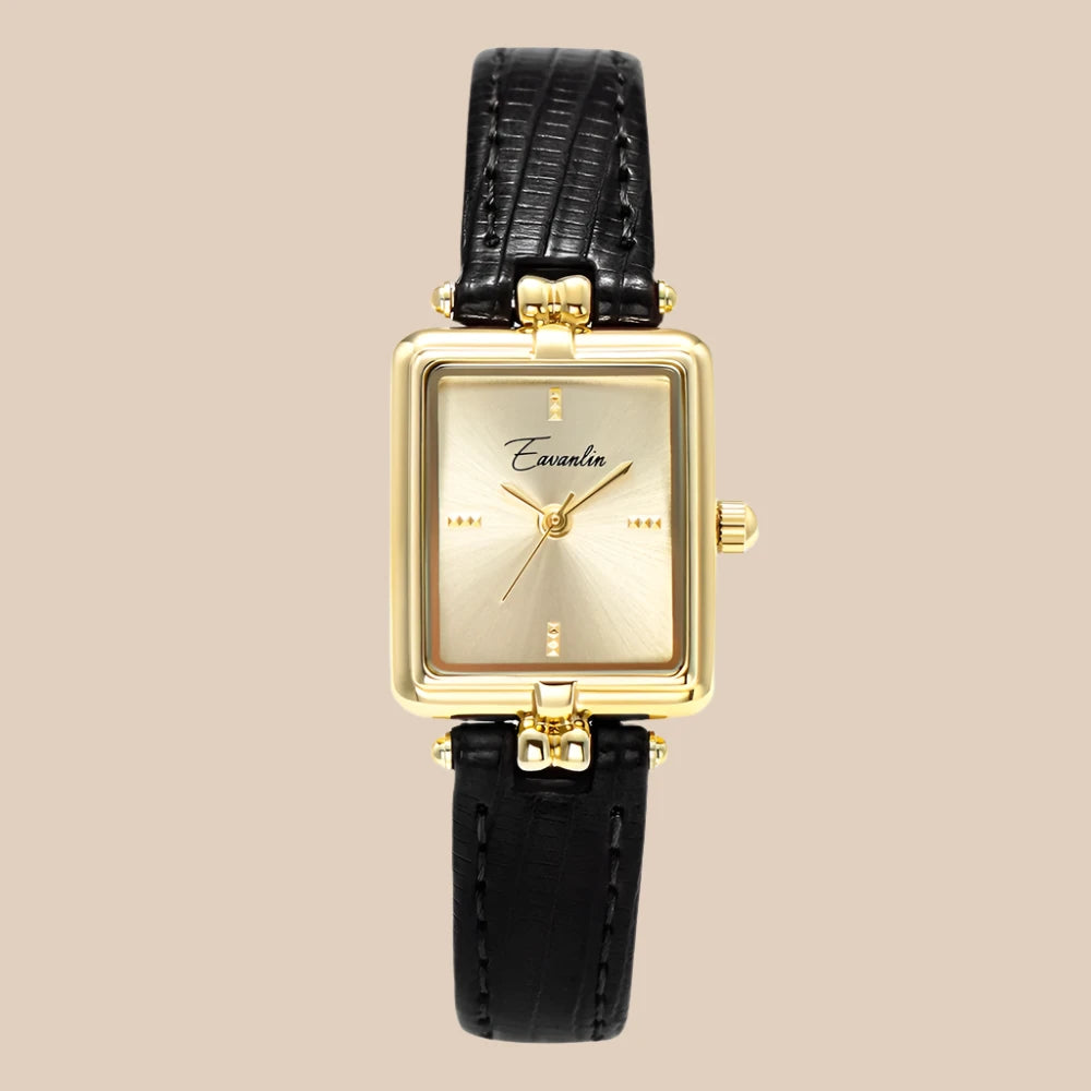 Sienna - Elegant Quartz Watch with Gold Dial