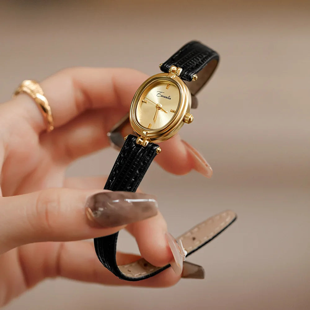 Sienna - Elegant Quartz Watch with Gold Dial