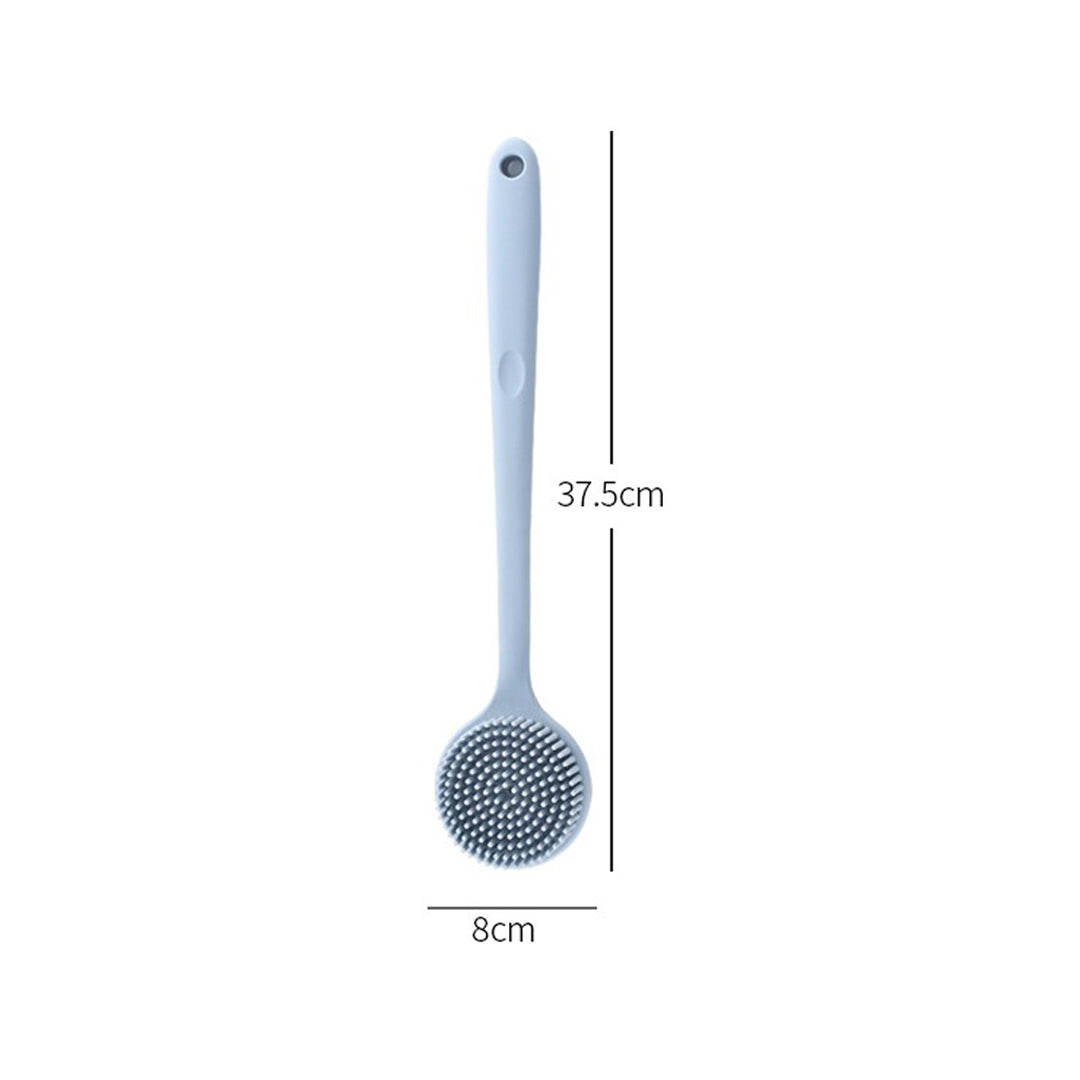 Silicone Shower Brush with Long Handle - Exfoliate and Massage