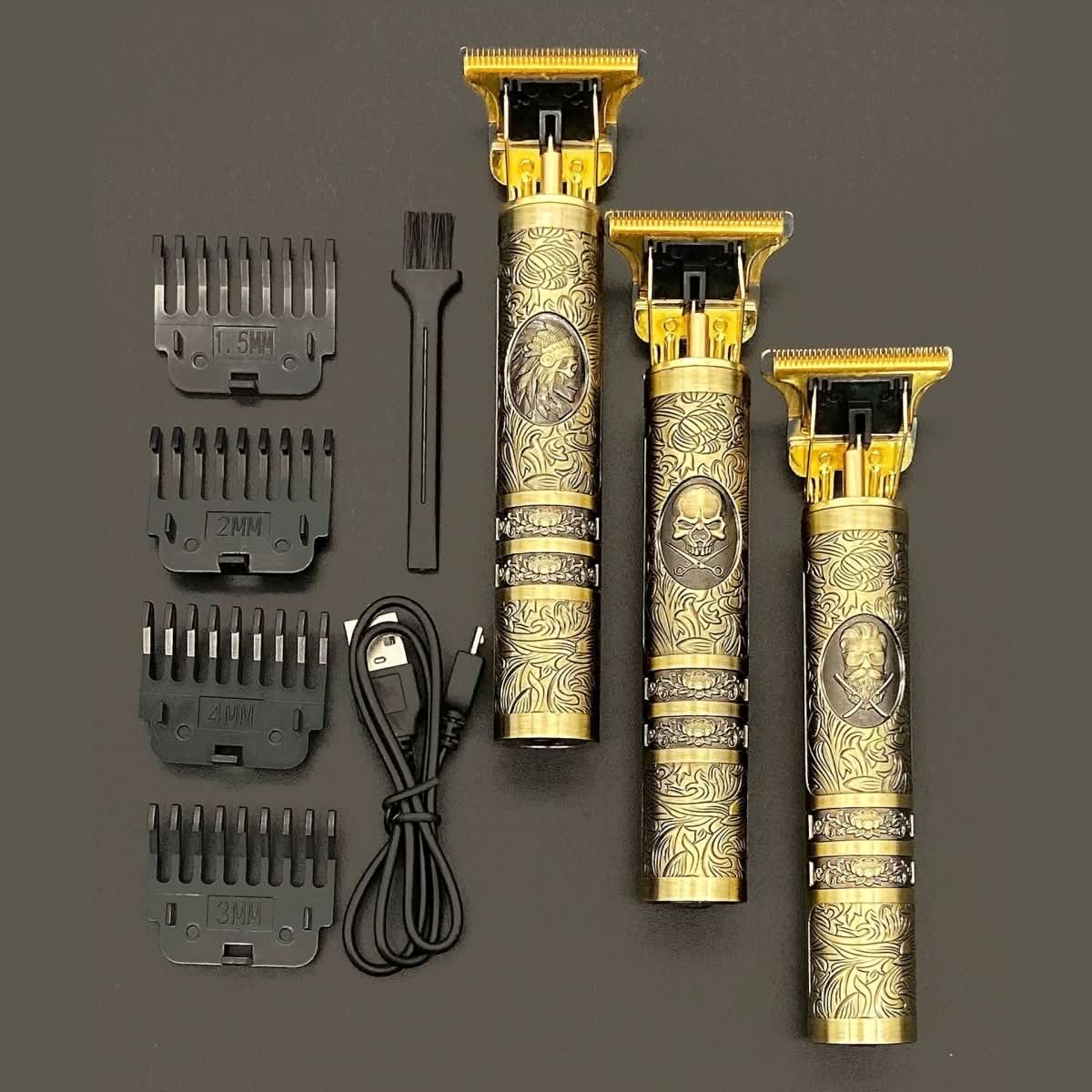 SKULLTRIM – Vintage beard trimmer with battery and precise cut for beard and hair