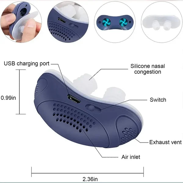 Sleepless, Maskless, Micro-CPAP Anti-Snoring