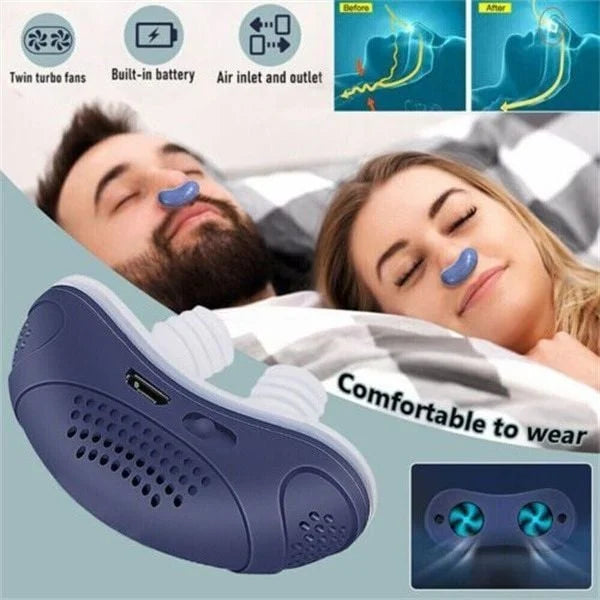 Sleepless, Maskless, Micro-CPAP Anti-Snoring