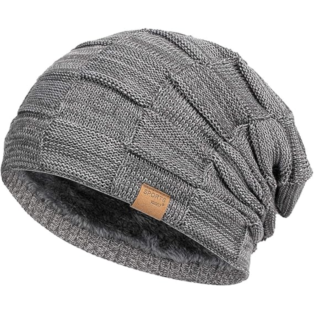 Slouch Beanie – Warm Knitted Winter Hat - Luca