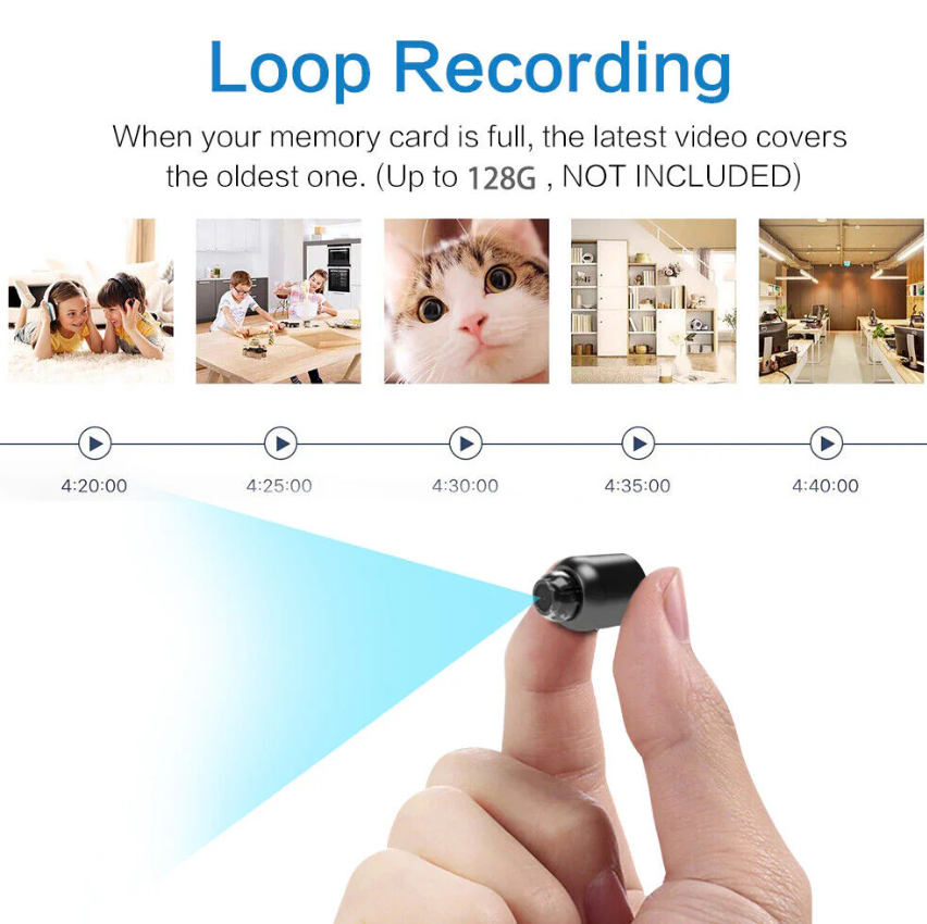 Small WiFi Camera with Night Vision – Discreet and Effective Surveillance