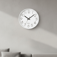 SMOOTHTIME – Reloj de pared silencioso de 12 pulgadas sin tic-tac para decoración moderna