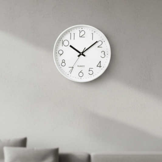 SMOOTHTIME – 12-inch silent, non-ticking wall clock for modern decor