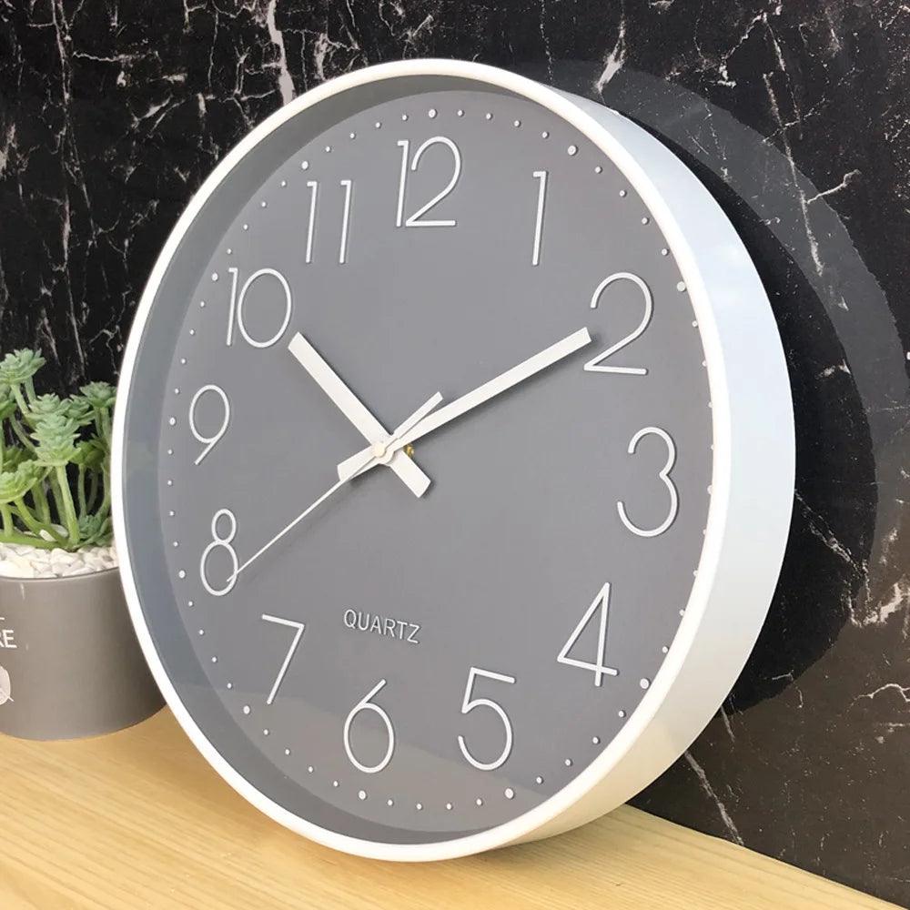 SMOOTHTIME – 12-inch silent, non-ticking wall clock for modern decor