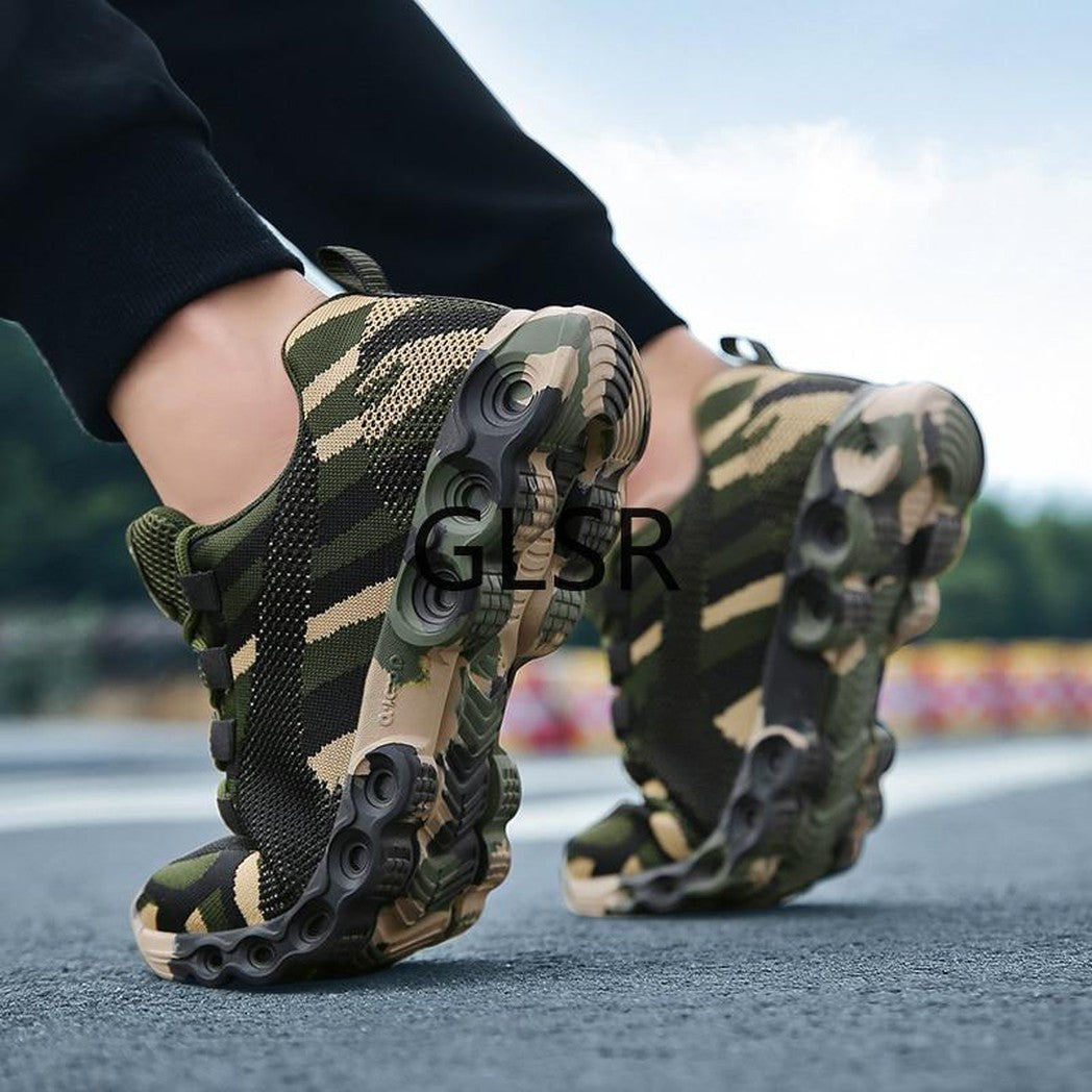 Sneakers respirantes à motif camouflage