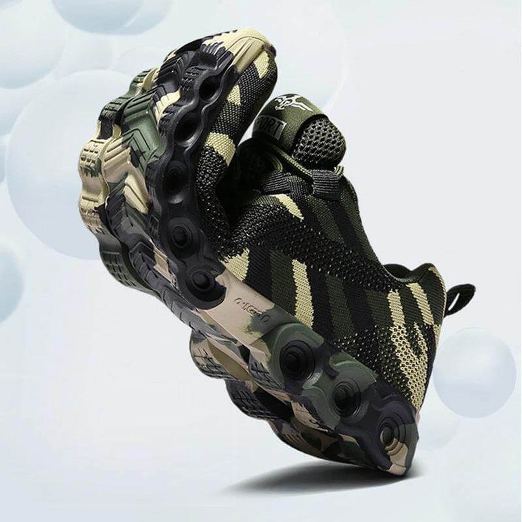 Sneakers respirantes à motif camouflage