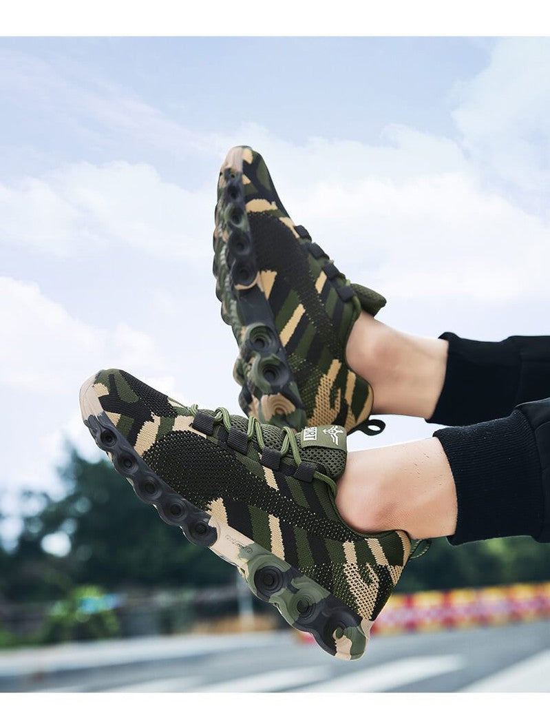 Sneakers respirantes à motif camouflage