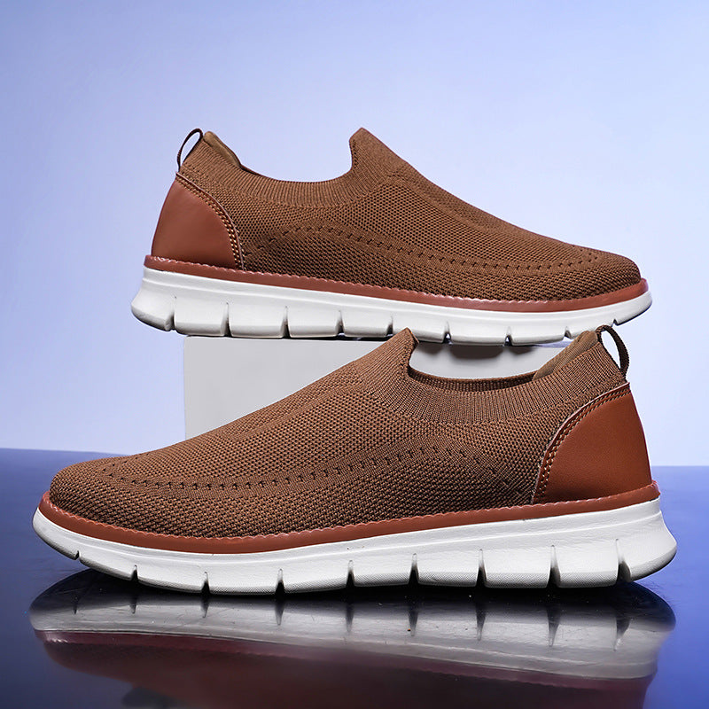 Sneakers slip-on tricotées pour homme
