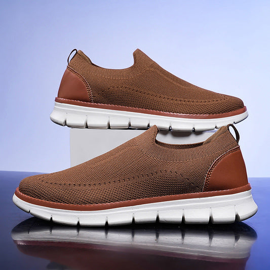 Sneakers slip-on tricotées pour homme